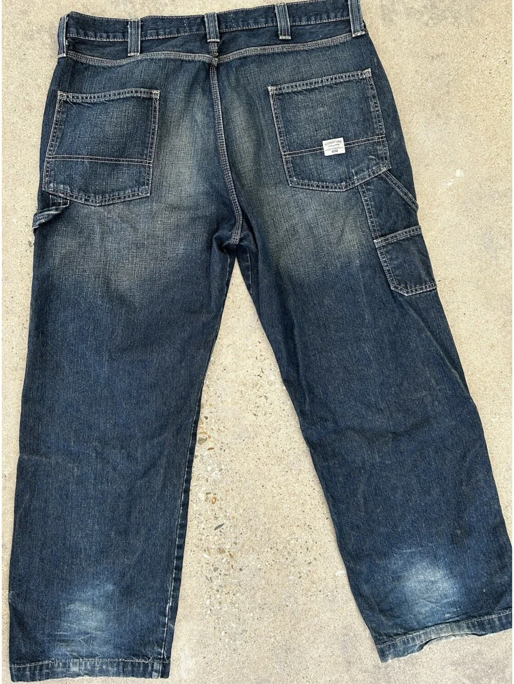 Levi Signature Gold Denim Jeans Men's Size W40xL30 Relaxed Straight Blue Stretch